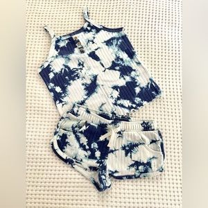 Cat & Jack || Blue & White Tie Dye Tank and Shorts Set